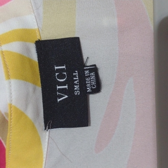 Vici shirt balloon sleeve 60s 70s retro print - Picture 5 of 6